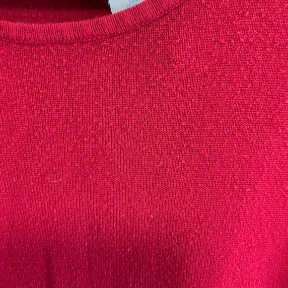 Red Short Sleeve Knit Top - Picture 3 of 3